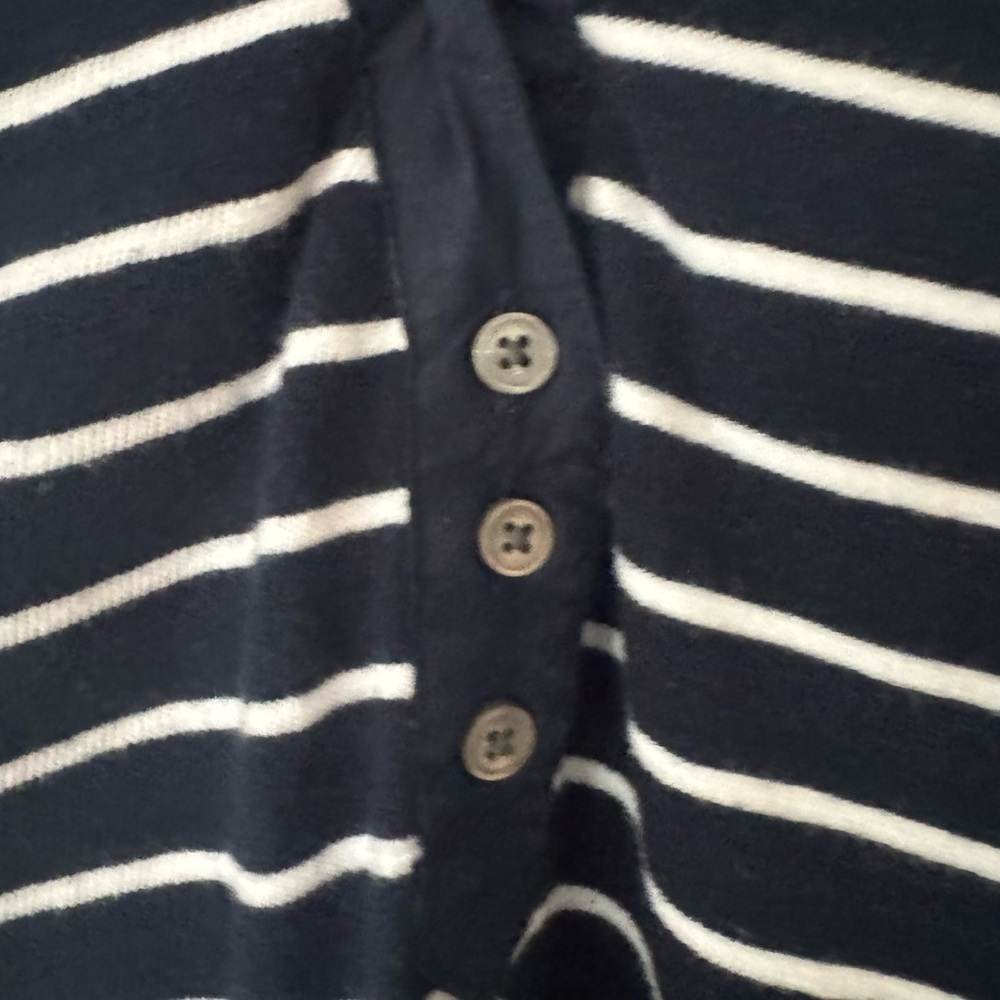LOFT Black and White Striped Knit Top US M - Picture 4 of 9